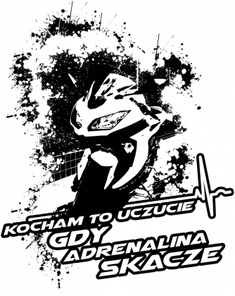 Kocham to uczucie gdy adrenalina skacze - Męska koszulka motocyklowa