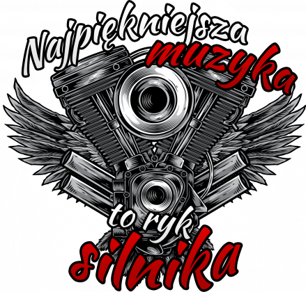 Najpiękniejsza muzyka to ryk silnika - damska koszulka motocyklowa