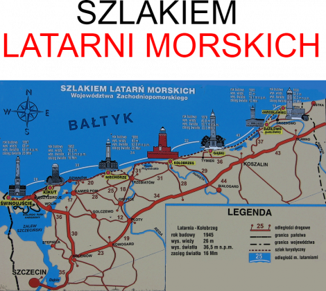 BAŁTYK MAPA LATARNI MORSKICH
