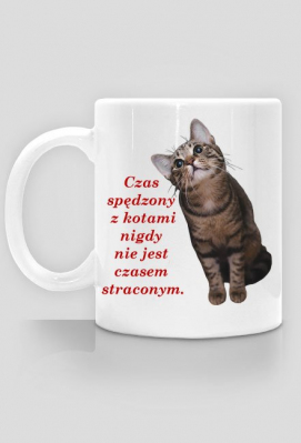 Kubek z kotkiem i z cytatem - J&M Sklep