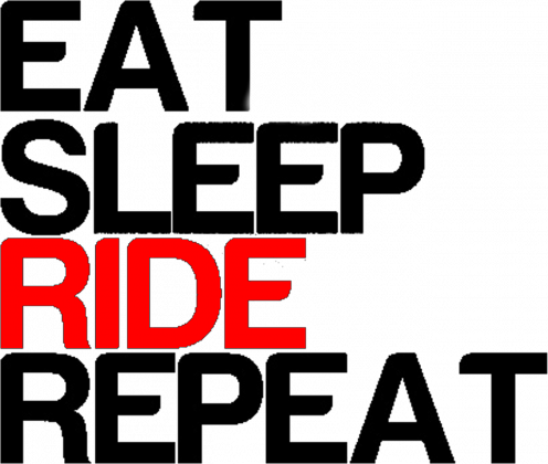 Eat, Sleep, Ride, Repeat (Biała)