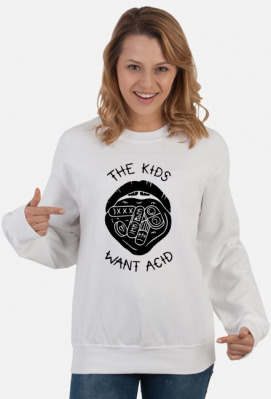 the kids want acid biała bluza damska - Macabria