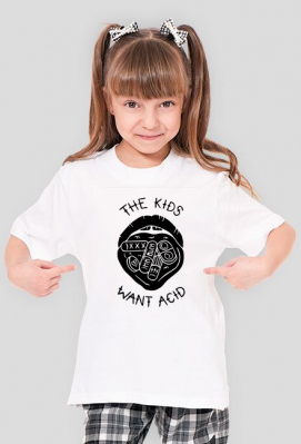 the kids want acid biała koszulka dziecięca - Macabria