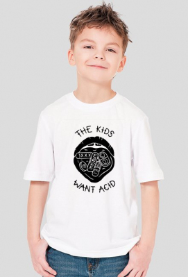 the kids want acid biała koszulka dziecięca - Macabria