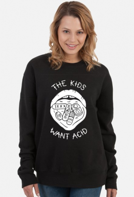 the kids want acid czarna bluza damska - Macabria