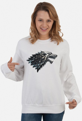 Wolf Gra o tron bluza damska biała - Red Sheep