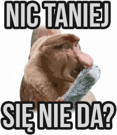 Nic taniej - czarna damska koszulka