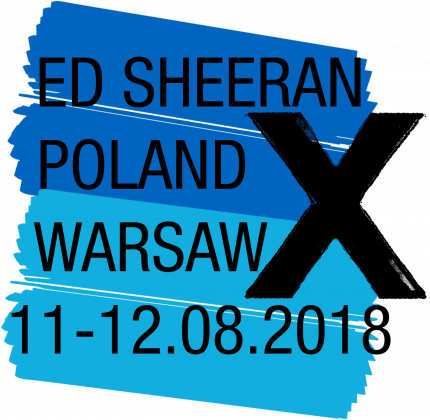 Koszulka koncertowa z niebieskim motywem Ed Sheeran przód i plecy