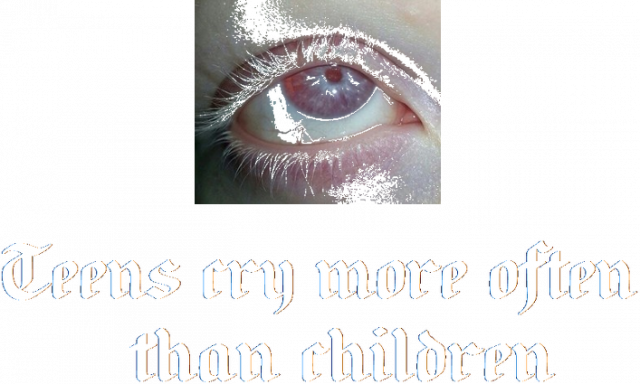 Teens cry often
