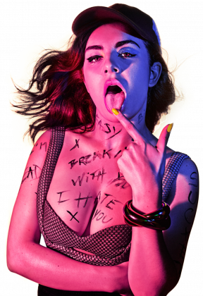 Koszulka męska z twarzą CHARLI XCX