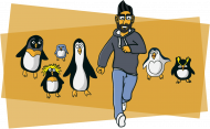 Chased by Penguins Czarna