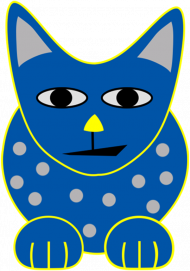 Maseczka "Niebieski Kot"