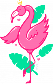 Kubek serce - Flamingo