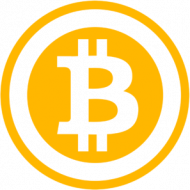 Bitcoin logo pierś