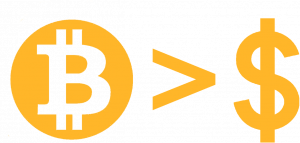 Koszulka bitcoin dolar - nadruk