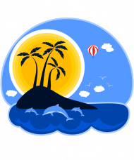 Koszulka damska czerwona na wakacje i lato - Hot Summer Adventure