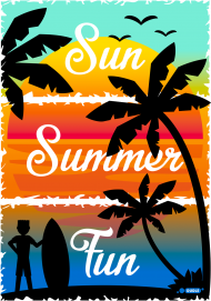 Sun Summer Fun - Damska koszulka biała na ramiączkach
