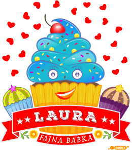 Laura Fajna Babka - Torba na zakupy czarna z imieniem
