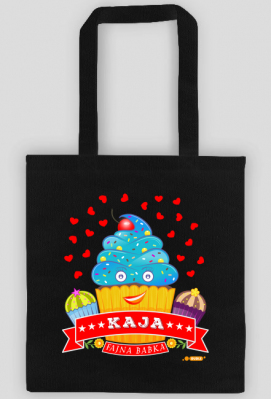 Kaja Fajna Babka - Torba na zakupy czarna z imieniem - Dudle
