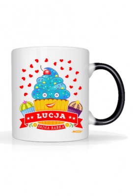 Łucja Fajna Babka - Kubek magiczny z imieniem - Dudle