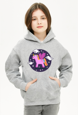 Jednorożec wśród gwiazd - bluza dziecięca unisex - Dudle
