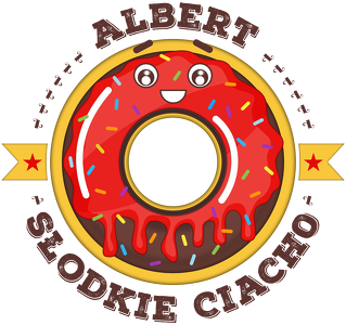 Albert Słodkie Ciacho - Kubek biało-kolorowy z imieniem