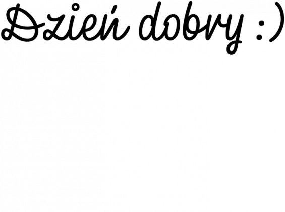 Dzień dobry :) - t-shirt, nadruk czarny, przód