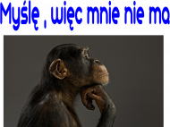 myślę, więc