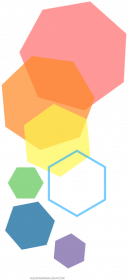 Kubek w kolorowe heksagony