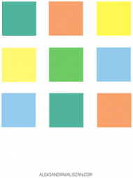 Kubek w kolorowe kwadraciki
