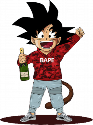 Koszulka Męska Bape Goku - Dragon Ball