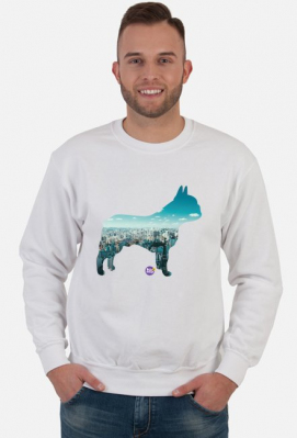 Buldog Francuski - RÓŻNE KOLORY bluza męska - Psia Stacja