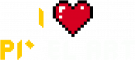 I Love pixel art – koszulka dla kochających piksele