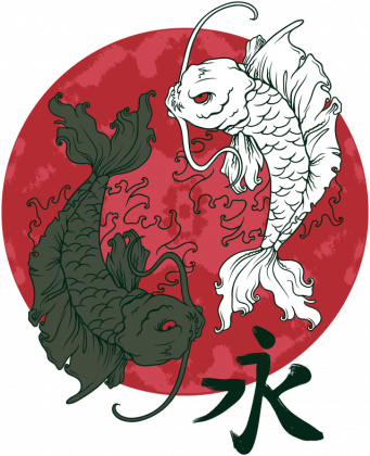 Bluza damska biała z nadrukiem ryb