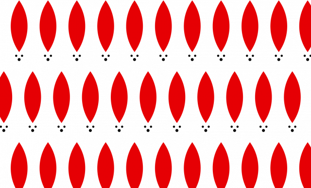 Oryginalna, stylowa maseczka z minimalistycznym symbolem lisków.