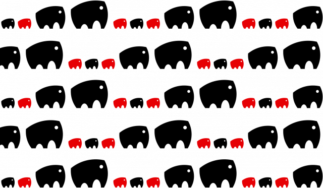 Maseczka ochronna na twarz z minimalistycznym symbolem słoni.
