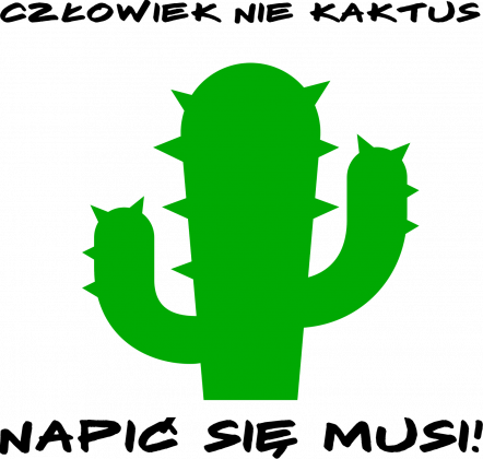 Koszulka męska kaktus zielona
