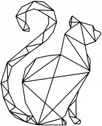 Klasyczny Kubek Geometryczny Kot Kubki W Laland