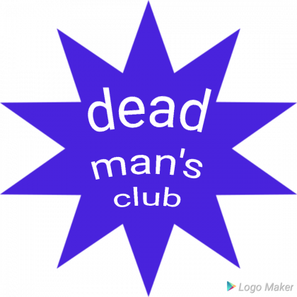dead man's club tee blue star logo