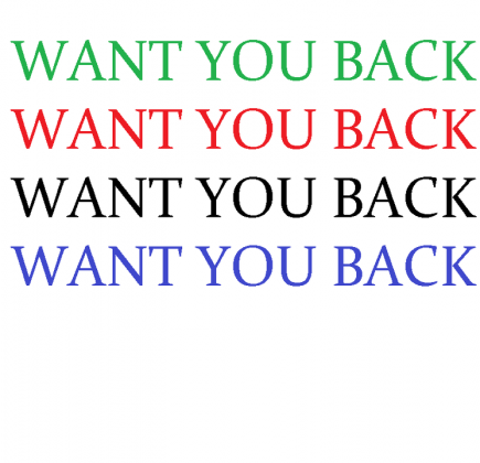 WANT YOU BACK 5SOS  T-SHIRT