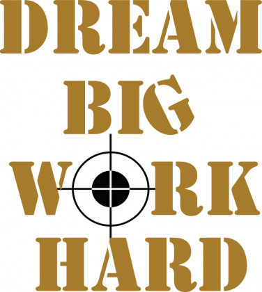 KOSZULKA MĘSKA - dream big work hard