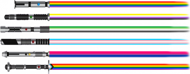 Lightsaber rainbow pride LGBT swords tęcza