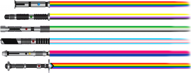 Lightsaber rainbow pride LGBT swords tęcza