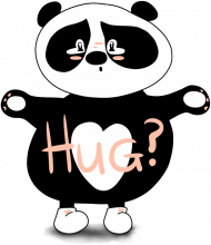Panda Hug Girl's T-shirt pink