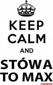 Keep Calm and Stówa to Max | czarna | slimfit