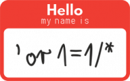 Hello my name is 'or 1=1  /*