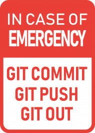 Śmieszna bluza męska, wesoły i tani prezent dla programisty, informatyka - Unikalna bluza bez kaptura, In case of emergency, GitHub, Git Commit, Git Push, Git Out