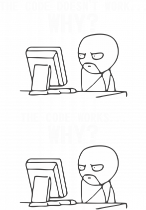 Bluza męska - Tani prezent dla programisty, informatyka, na urodziny, na mikołajki, pod choinkę -  The code doesn't work... Why?, The code works... Why?