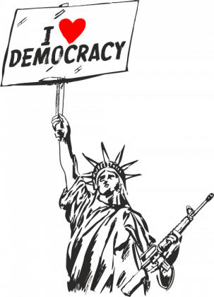 Kubek, kocham demokrację - I love democracy