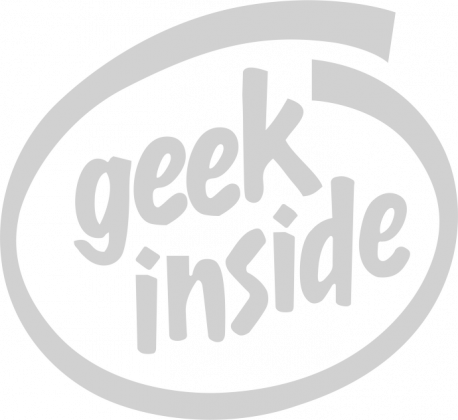 Koszulka damska dobra na tani i śmieszny prezent dla programisty, informatyka, nerda, geeka, pod choinkę, na mikołajki, na urodziny - Geek Inside parodia Intel Inside